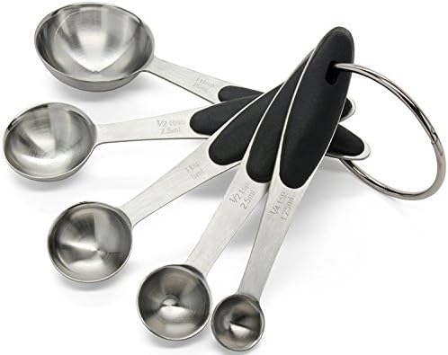 Premium Measuring Spoons Stainless Steel - Perfect for Measuring Liquid and Dry Ingredients (Set of 5 Spoons)