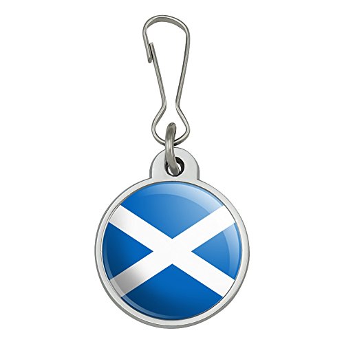 Scotland Scottish Country Flag Jacket Handbag Purse Luggage Backpack Zipper Pull Charm