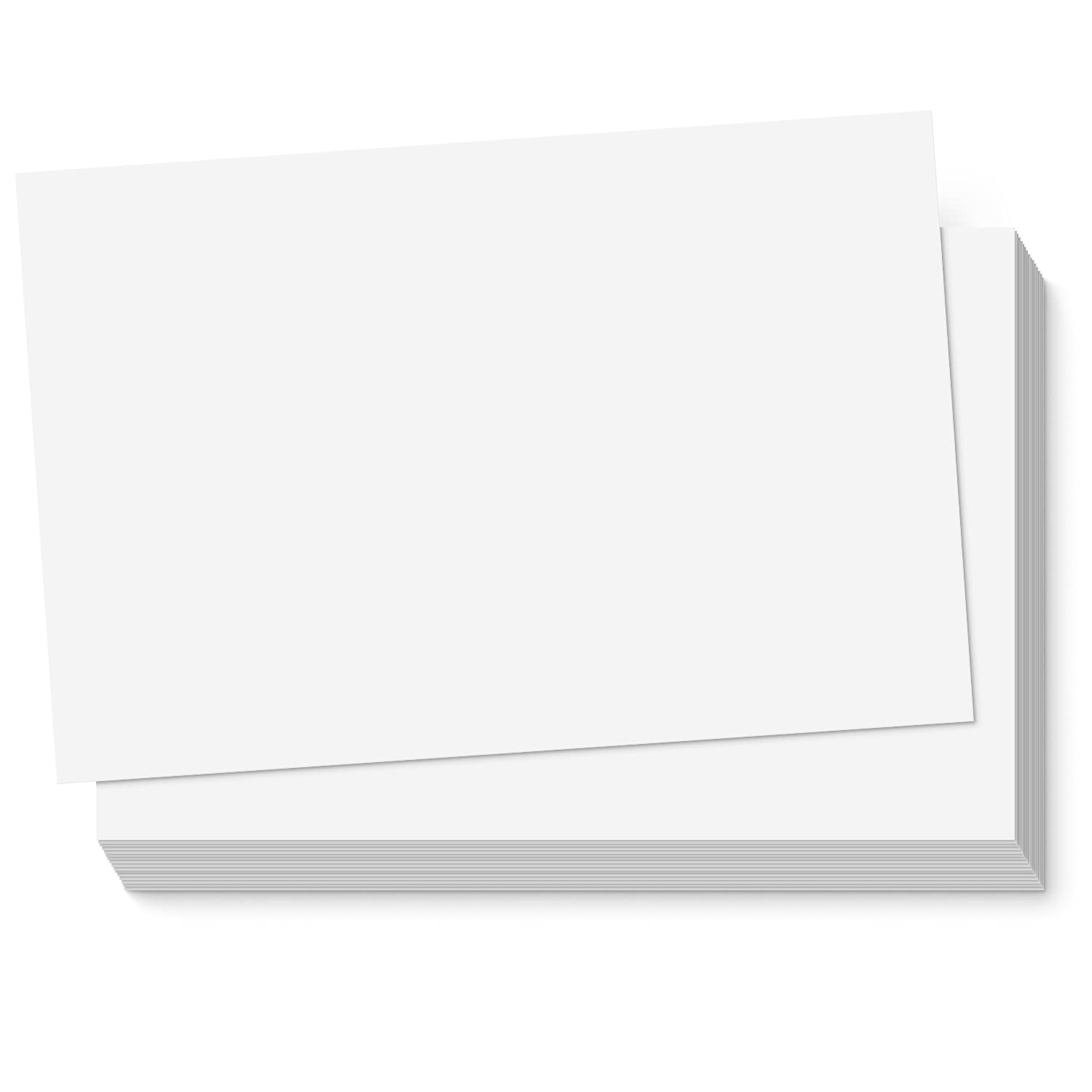 S&O 300gsm 4x6” Postcard Paper Cardstock(Both Sides Blank) for Art or Clear Thank Notes for Mailing—Set of 60 White Blank Invitation Sheets, Printable Stationery Set, Bulk Greeting Cards Pack