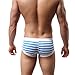 Voberry® Men's Sexy Stripe Boxer Briefs Cotton Underwear shorts Soft Underpants (L, F)