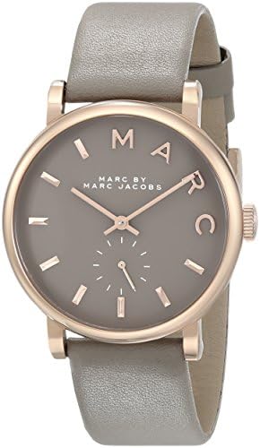 MARC BY MARC JACOBS マークバイマークジェイコブス 腕時計 Baker ベイカー グレー/ピンクゴールド×グレーレザーベルト MBM1266 [並行輸入品]