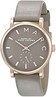 Marc Jacobs Marc by Women's MBM1266 Baker Rose-Tone Stainless Steel Watch with Grey Leather Band