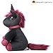 corimori 1849 - Stuffed Toy Cuddly Plush Animal for Babies, Toddlers, 26cm, Ruby The Punk Unicorn Pink-Black