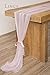 Ling's moment 10Ft Light Peach Sheer Chiffon Like Table Runner for Wedding Rustic Boho Wedding Party Bridal Shower Decorations Birthday Party