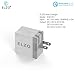 Elzo Quick Charge 3.0 18W USB Wall Charger Adapter Fast Portable Charger With A 3.3ft Rapid Quick Charge Micro USB Cable For Samsung Galaxy/Note, LG Flex2/V10/G4, Nexus 6, Motorola Droid/X, White