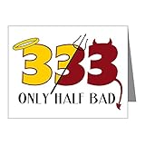 X-Large Greeting Card 333 Only Half Bad Angel Halo