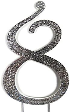 Crystal Birthday Cake Number Topper - Create Any Age - 8
