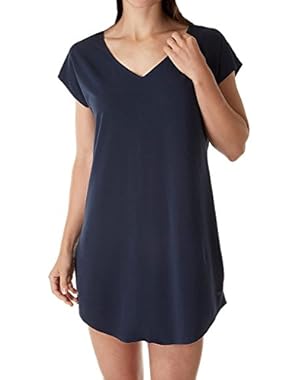 Women's Ck Black Structure Sleepwear Nightshirt