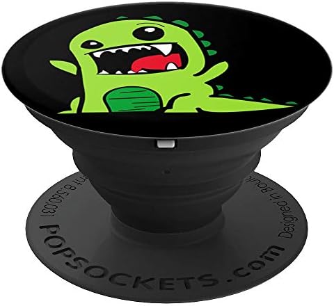 Green Dino Dinosaur Roar Pop Socket for Boys and Girls PopSockets Grip and Stand for Phones and Tablets