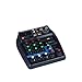 RONSHIN Electronics Sound Mixing Console with Bluetooth Record 4 Channels Audio Mixer for Stage Performance Family K Songs Black U.S Plug