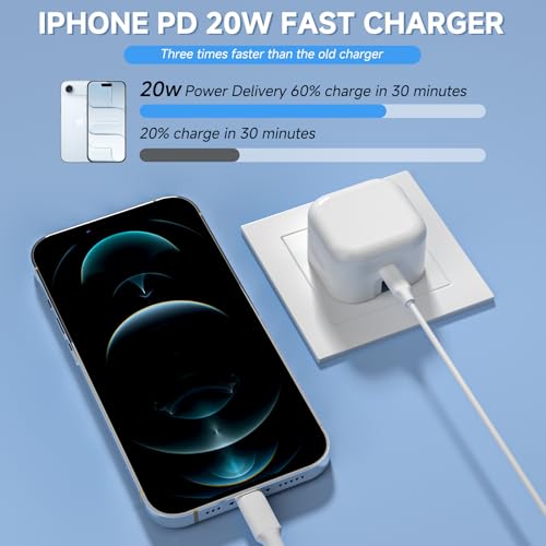 USB C Plug Fast Charge 20W,[apple MFi Certified] iPhone Charger Fast Charge for iPhone 17 16 15 14 13 11 Pro Max Plus,iPad,Samsung Type C Adapter Fast USB c Charger UK Adapte 2-Pack