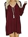 Sexy Party Dress,Hemlock Women Long Sleeve Dress Short Evening Dress (XL, Wine)