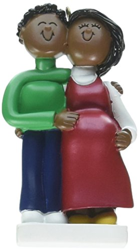 Ornament Central OC-040-MAA-FAA African/American Pregnant Couple Figurine