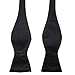 100% Premium Silk Handmade Mens Solid Self Tie Bow Tie - Various Colors (Black)