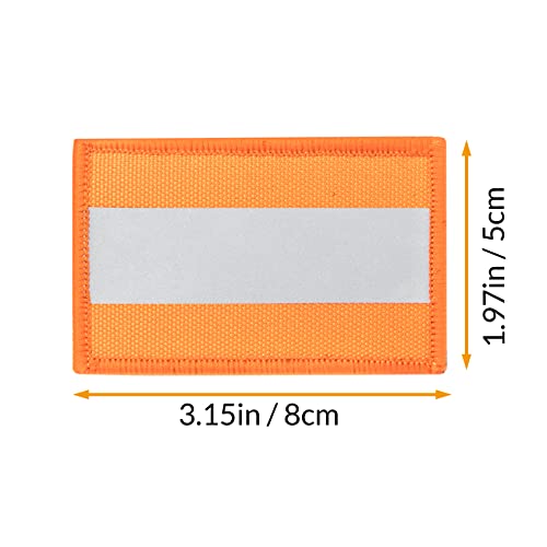 J.CARP Reflective Safety Patches, Fastener Tactical Hook & Loop Fire Fighter Rescue Police EMS EMT Hi Vis Patch (Orange) 2Pcs