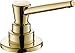 Delta Faucet Pump Soap/ Lotion Dispenser Brass, Countertop Soap Dispenser, Top Fill Deck Mount Soap Dispenser, Polished Brass RP1001PB
