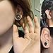 6pcs 9/16 in Sun Moon Organic Wood & Acrylic Screw Ear Tunnels Plugs Expander Set