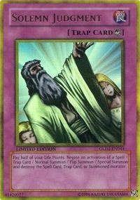 Yu-Gi-Oh! - Solemn Judgment (GLD2-EN044) - Gold Series 2 - Limited Edition - Rare