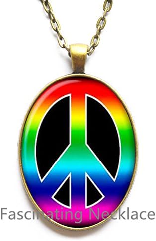 Fashion Necklace,Hippie Necklace, Hippie Pendant, Hippie jewelry, Peace sign Necklace, peace jewelry, peace Pendant, men's Necklace, Hippie men's jewelry,AE0024