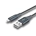 IMKEY Premium 10 Feet Tangle-Free Braided Micro USB 2.0 Sync Data Fast Charging Cable For Samsung Galaxy S7/ S6 / Edge, S4/ S3/ Note 5 / 4 / 2,Google Nexus,LG,HTC,Nokia,Blackberry And More - (Gray)