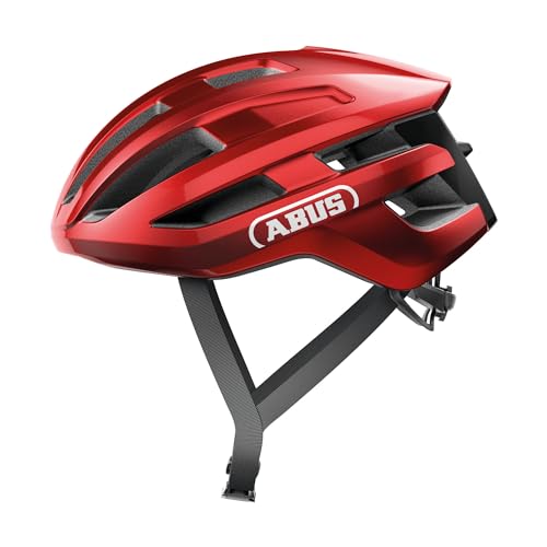 ABUS Rennradhelm PowerDome - leichter Fahrradhelm mit cleverem Belüftungssystem und aerodynamischem Profil - Made in Italy - für Damen und Herren - Ro