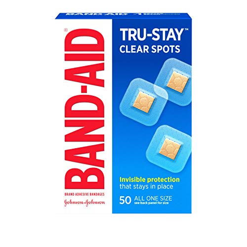 Band-Aid Brand Tru-Stay Clear Spots Bandages for Discreet First Aid, All One Size, 50 Count (Best Bandaids For Face)