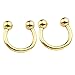 Jovivi 8pc 14G Stainless Steel Multi-functional Lip/Nose/Nipple/Eyebrown Captive Hoop Ring Barbell Tragus Cartilage Stud Earrings 3/8