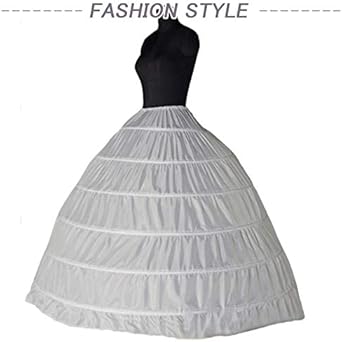 Amazon スカート レディース パニエ ボリューム ワイヤー6本あり ドレス用下着 ウェディングドレス用パニエ 6段パニエ スカート 通販