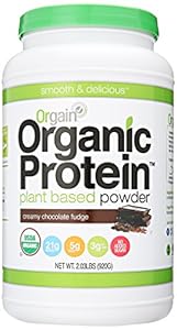 Orgain Organic Plant Based Protein Powder, Creamy Chocolate Fudge, 2.03 Pound, 1 Count