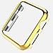 Apple Watch Case,biaoge Super Thin Pc Plated Plating Protective Bumper Case for Apple Watch 42mm (Pc Case Gold 42mm)