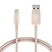 Amazon Basics Nylon Braided Lightning to USB-A Cable, MFi Certified Apple iPhone Charger, 6-Foot, Gold