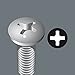 Wera 05032020001 Kraftform Stainless 3350 PH Stainless Steel Phillips Screwdriver, Lasertip, PH 0 Head, 2-3/8