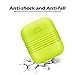 Yometome AirPods Case, Shockproof Silicone Protective Cover Apple Wireless Earbuds Accessories Skin with Earphone Sports Anti-lost Strap for Apple Airpods Charging Skin Ear HookCase Fluorescent Green