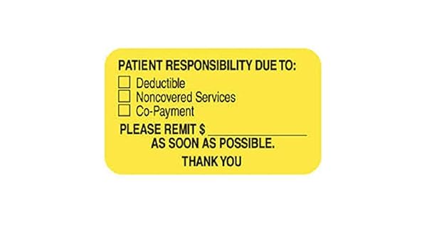 Amazon Com Tabbies Patient Responsibility Labels Fluorescent