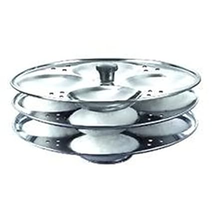 Kitchen Delli Stainless Steel 3-Rack Idli Stand, Makes 12 Idlis