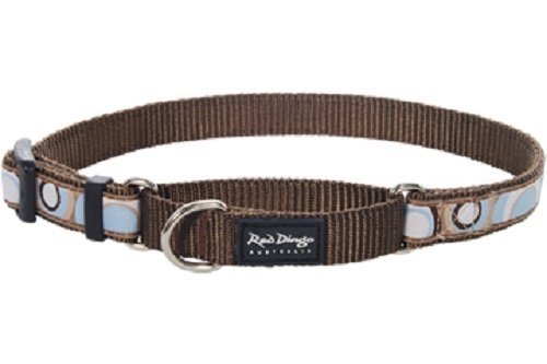Red Dingo Martingale Circadelic 15mm Choke Collar, Small/Medium, Brown