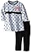 BON BEBE Baby-Girls Infant Polka Dot Top With Legging Set, Multi, 12 Months