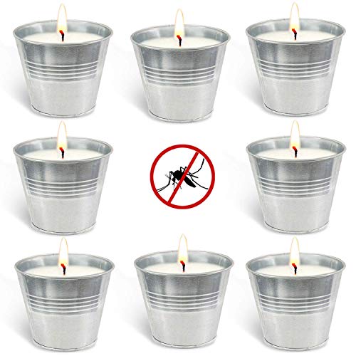 YIH Citronella Candles,Wax Bucket Candle Seaside Escape 8-Pack
