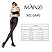 MANZI 2 Pairs Women's Run Resistant Control Top Panty Hose Opaque Tights(Large,Nude)
