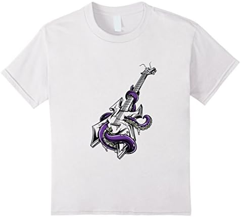 Kids Musically Gitarre Shirt Purple Hobby Music 10 White