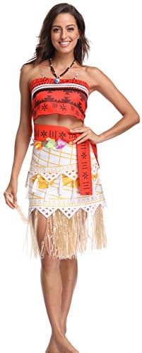 MASELEY Polynesia princess Halloween Cosplay Costume Skirt Set For Women Girls