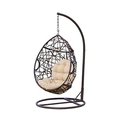 Christopher Knight Home CKH Wicker Tear Drop Hanging Chair, Brown 41Ic1q7sVRL. SS400