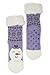 Women's Faux Fur Fuzzy Winter Animal Socks with Grippers -Snowman