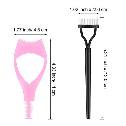 image for Bememo 5 Pieces Makeup Eyelash Tool Set, Eyelash Comb Curler Eyebrow G