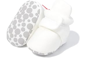 Sawimlgy Newborn Infant Baby Girl Boy Cotton Booties Stay On Sock Slippers Soft Bedroom Shoes Non-Skid Ankle Boots With Grippers Toddler Crib Warm Shoe First Walker Birthday Shower Gift