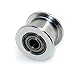 BIQU GT2 3mm Bore Aluminum Toothless Timing Belt Idler Pulley/Double Head for 3D Printer 6mm Width Timing Belt (Pack of 5pcs)