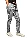 HEMOON Mens Jogging Pants Tracksuit Bottoms Training Running Trousers Grey XL