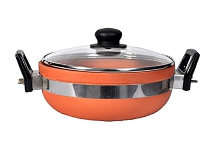 Vaghbhatt 2.5L Clay Kadhai, Brown