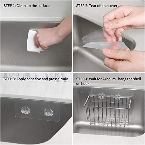 image for SMARTAKE Sponge holder, SUS304 Stainless Steel, Waterproof Sink Caddy 