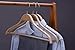 JS HANGER Wooden Coat Hangers, 10 Pack Light Weight Wood Coat/Suit Hangers with Non-Slip Pant Bar, Natural Finish